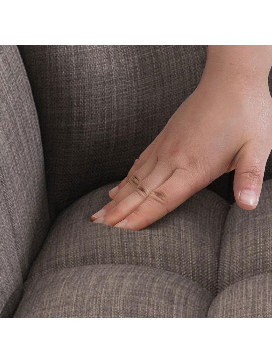 Taburete de bar Damaso W tela con estructura de 4 pies, gris