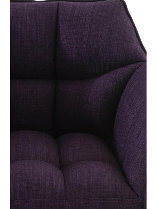 Taburete de bar tela Damaso con estructura de 4 pies, lila