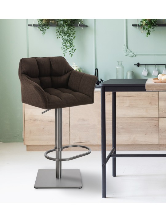 Taburete de bar Damaso E tejido, marrón