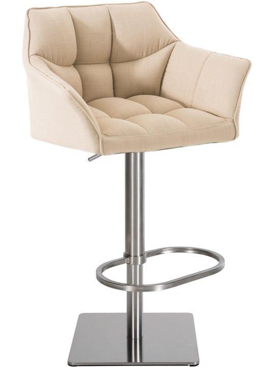 Taburete de bar Damaso E tejido, crema