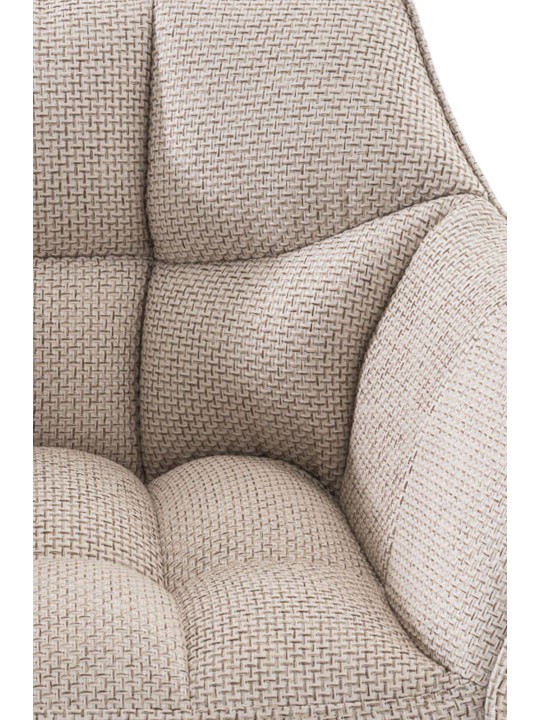 Taburete de bar Damaso E tejido, marfil