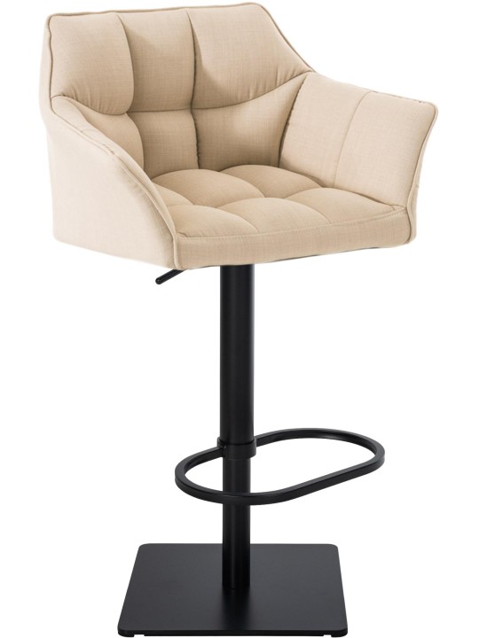 Taburete de bar Damaso B tela, crema