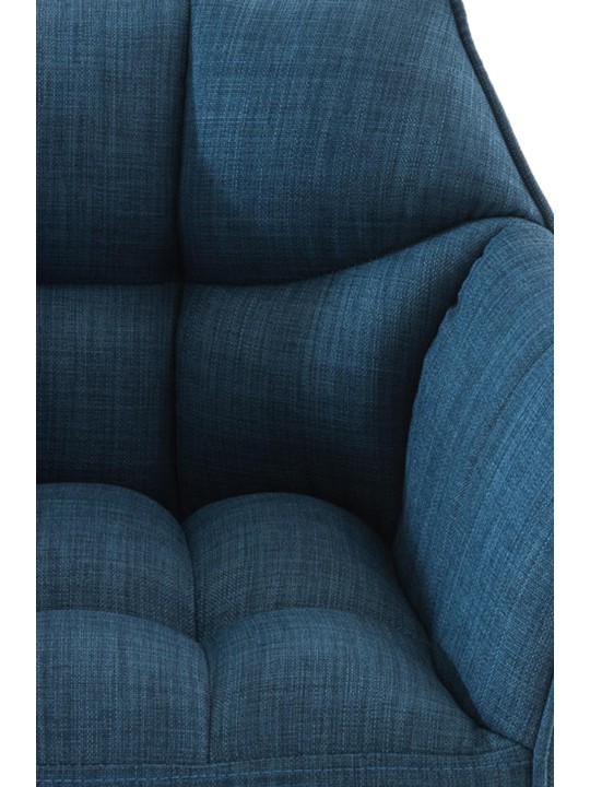 Taburete de bar Damaso W tela, azul