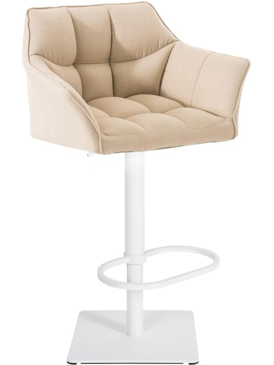 Taburete de bar Damaso W tela, crema Taburete de bar Damaso W tela, crema