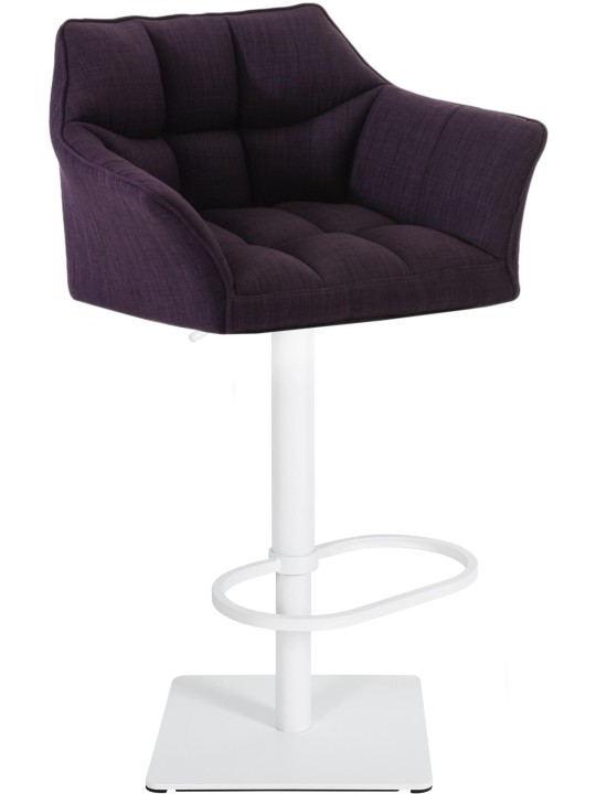 Taburete de bar Damaso W tela, lila