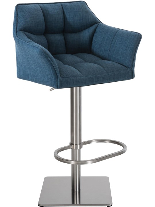Taburete de bar Damaso E tejido, azul