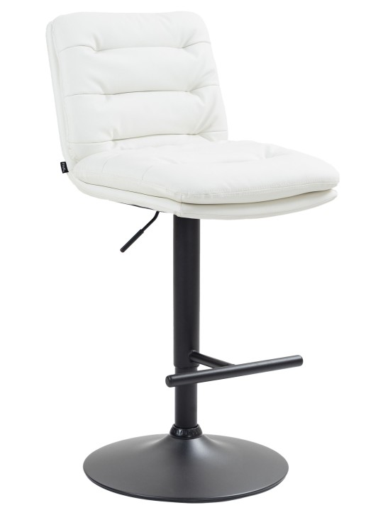 Taburete de bar Damar piel sintética, blanco Taburete de bar Damar piel sintética, blanco