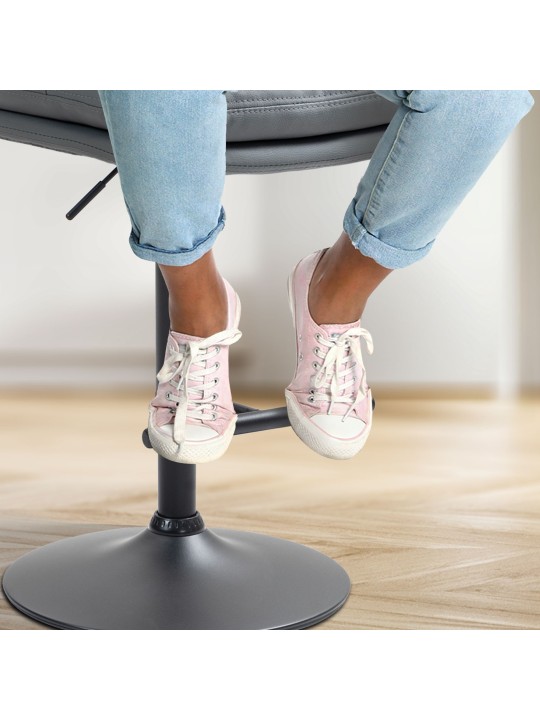 Taburete de bar Damar piel sintética, gris