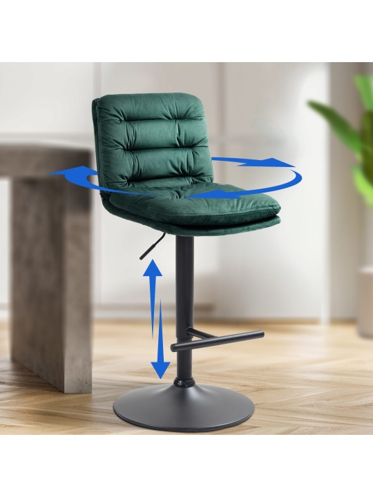 Taburete de bar Damar terciopelo, verde