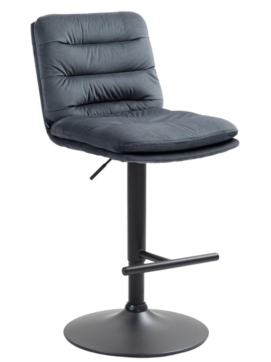 Taburete de bar Damar terciopelo, gris oscuro