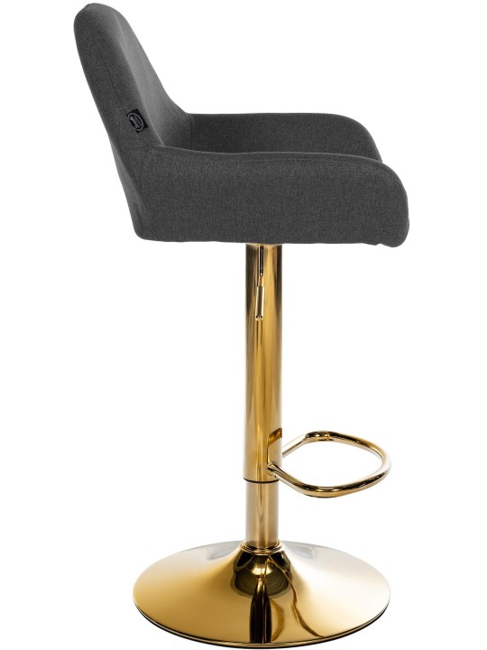 Taburete de bar Braga Tela dorada, negro Taburete de bar Braga Tela dorada, negro