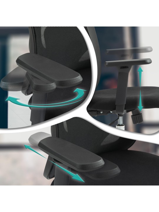 Silla de oficina Bryden, negro