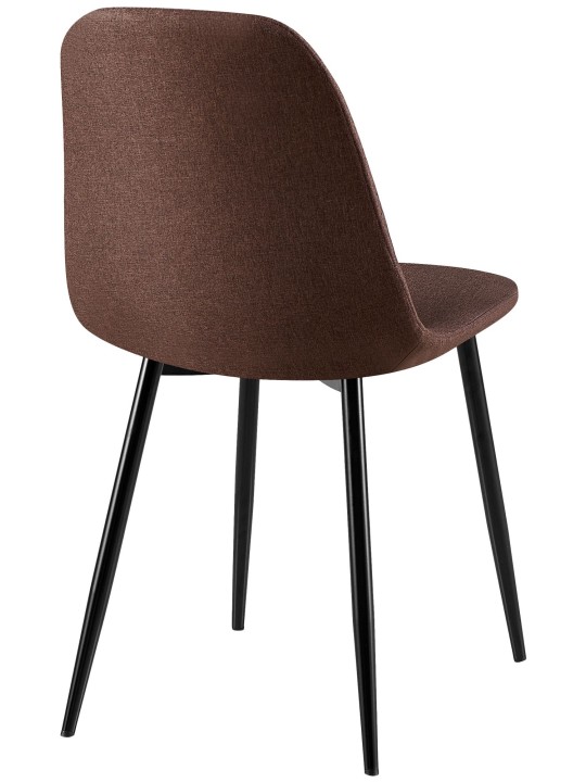 Conjunto de 4 sillas tela Giverny, marrón Conjunto de 4 sillas tela Giverny, marrón