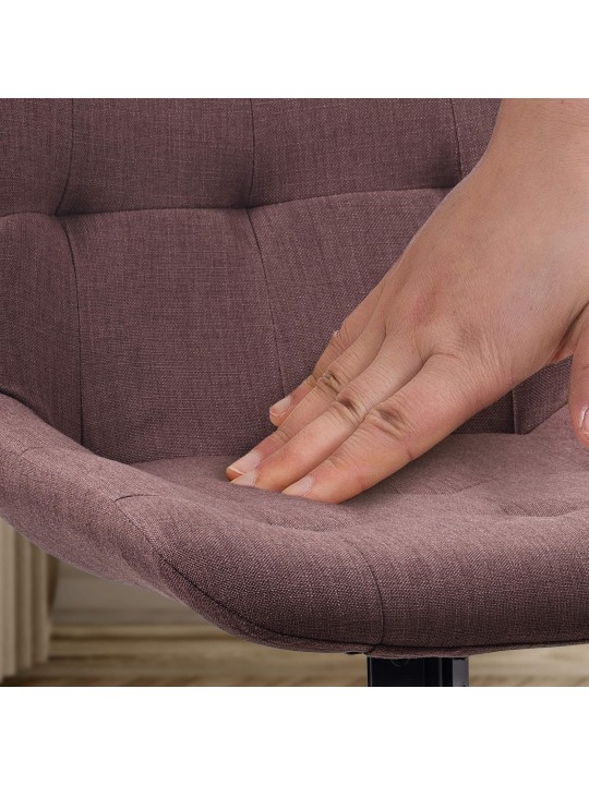 Silla de comedor tela Merna, marrón