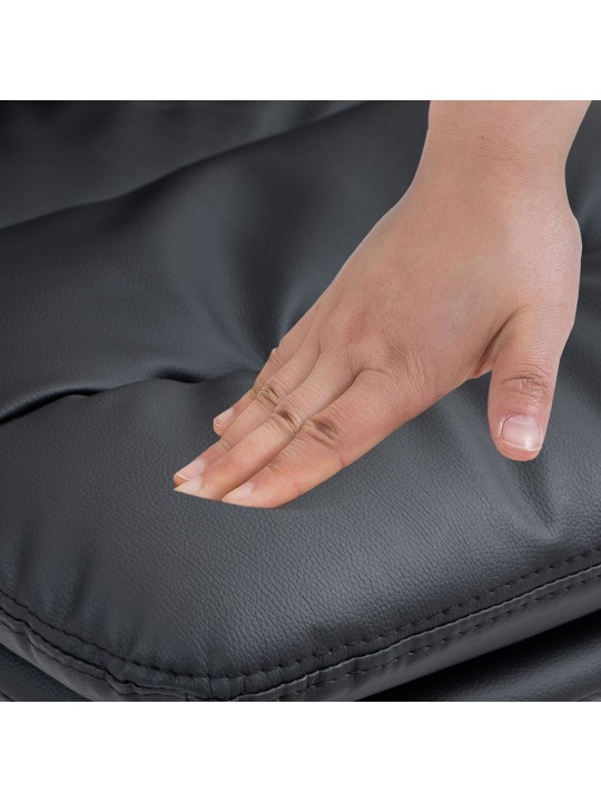 Juego de 2 taburetes de bar Damar de piel sintética, negro Juego de 2 taburetes de bar Damar de piel sintética, negro