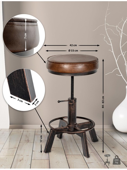 Taburete Destin, bronce Taburete Destin, bronce