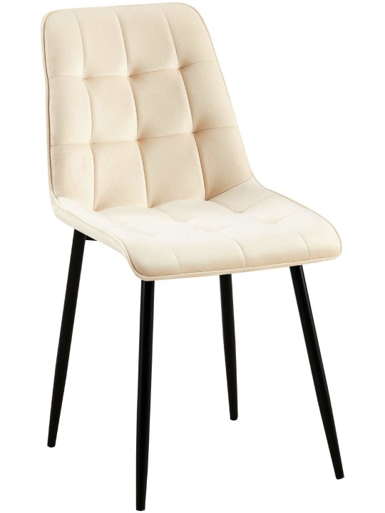 Silla de comedor de terciopelo Gifford, crema Silla de comedor de terciopelo Gifford, crema