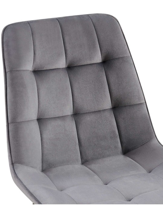 Silla de comedor de terciopelo Gifford, gris oscuro Silla de comedor de terciopelo Gifford, gris oscuro