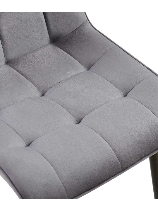 Silla de comedor de terciopelo Gifford, gris oscuro Silla de comedor de terciopelo Gifford, gris oscuro