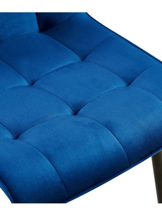 Silla de comedor de terciopelo Gifford, azul oscuro Silla de comedor de terciopelo Gifford, azul oscuro
