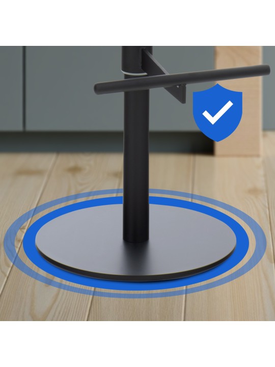 Taburete de bar tela Cádiz, gris oscuro