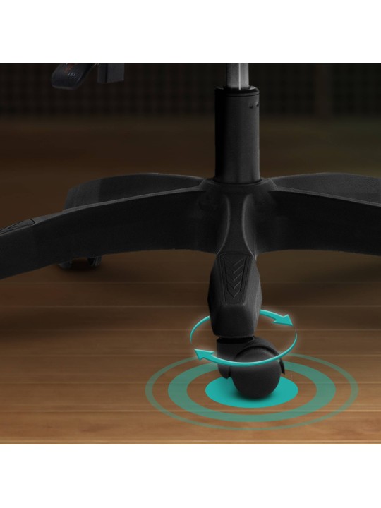 Silla de oficina tela Miltona, gris/negro