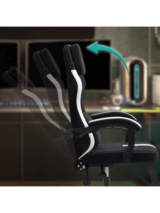 Silla de oficina tela Miltona, negro/blanco Silla de oficina tela Miltona, negro/blanco