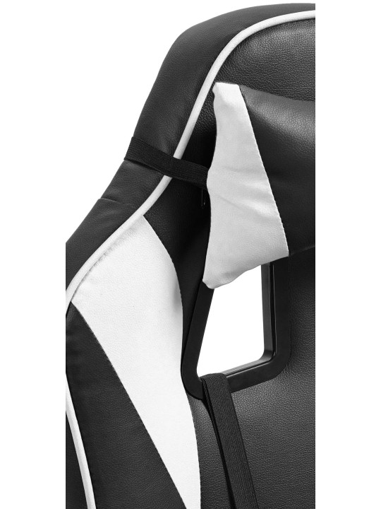 Silla de oficina Orkney de piel sintética, negro/blanco