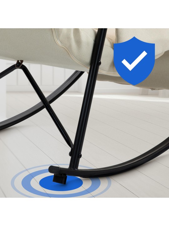 Mecedora Cathy tela, crema