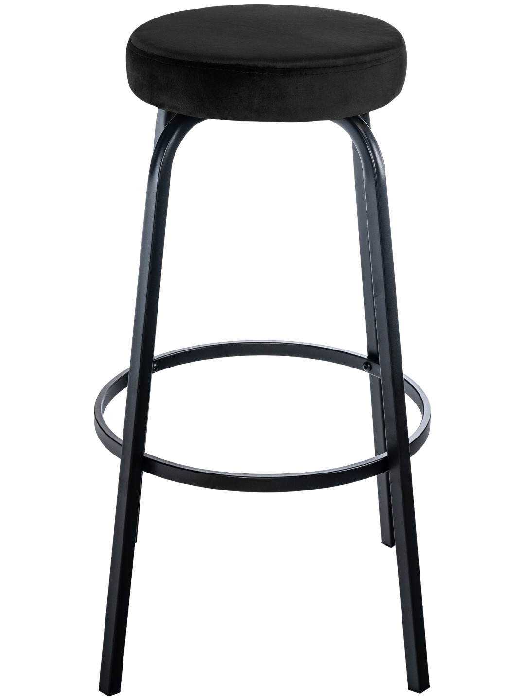 Taburete de bar Kamari terciopelo, negro