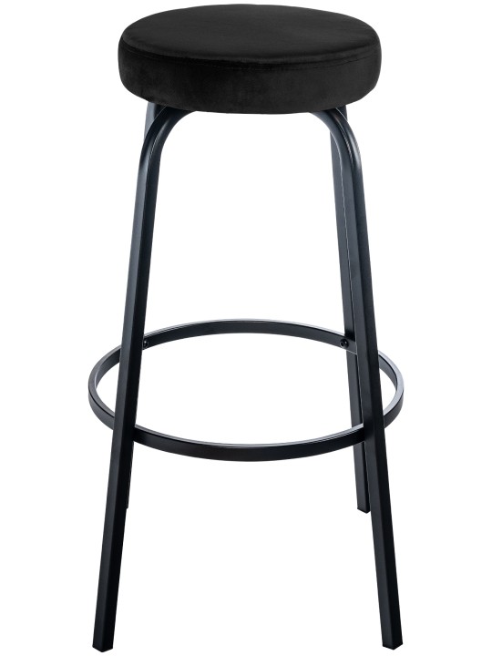 Taburete de bar Kamari terciopelo, negro