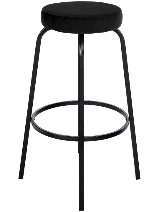 Taburete de bar Kamari terciopelo, negro