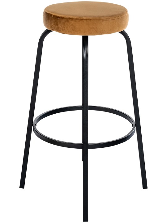 Taburete de bar Kamari terciopelo, café