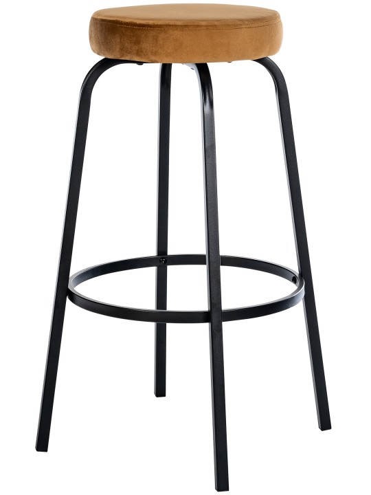 Taburete de bar Kamari terciopelo, café