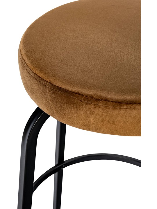 Taburete de bar Kamari terciopelo, café