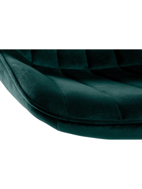 Juego de 2 taburetes de bar Toni terciopelo cromado, verde