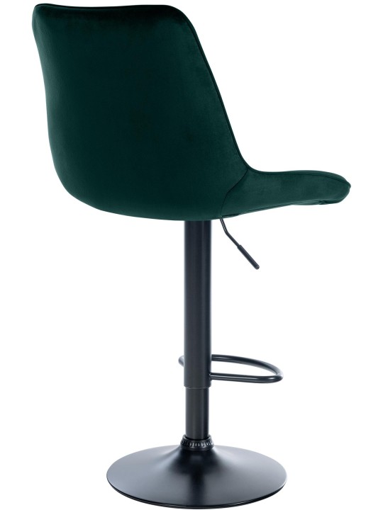 Juego de 2 taburetes de bar Toni terciopelo, verde