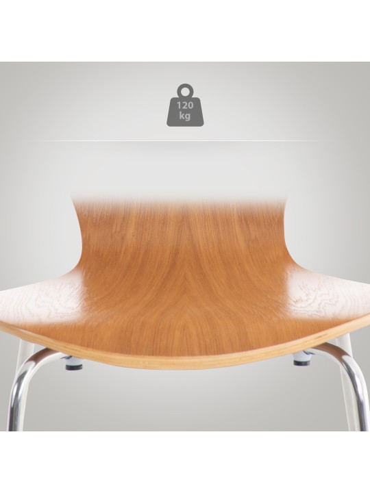 Juego de 4 sillas de visita Calisto, roble