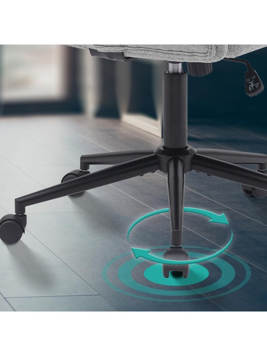 Silla de oficina Kingman tela, gris claro