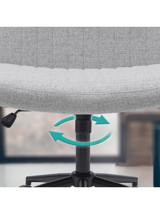 Silla de oficina Kingman tela, gris claro