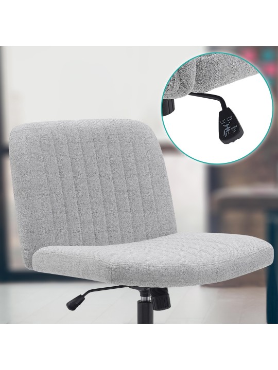 Silla de oficina Kingman tela, gris claro