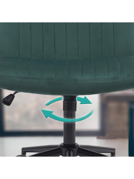 Silla de oficina Kingman terciopelo, verde