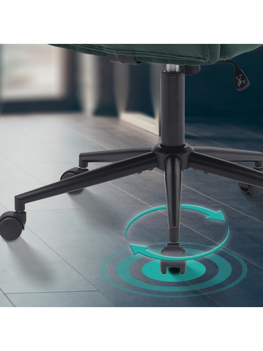 Silla de oficina Kingman terciopelo, verde