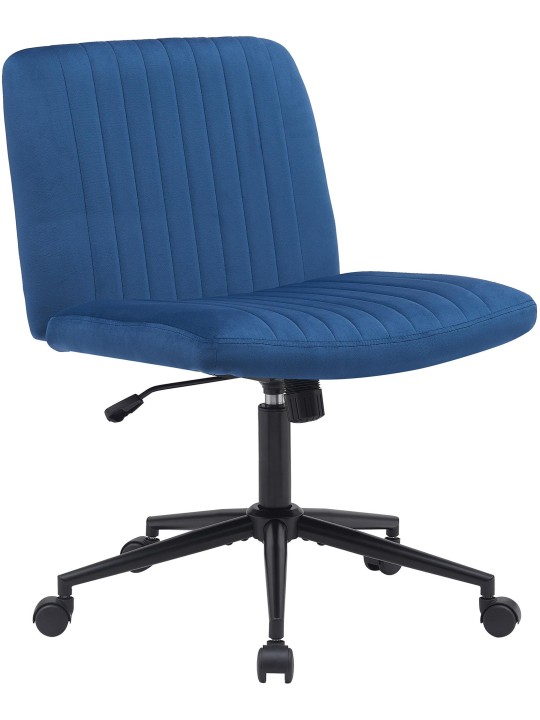 Silla de oficina Kingman terciopelo, azul