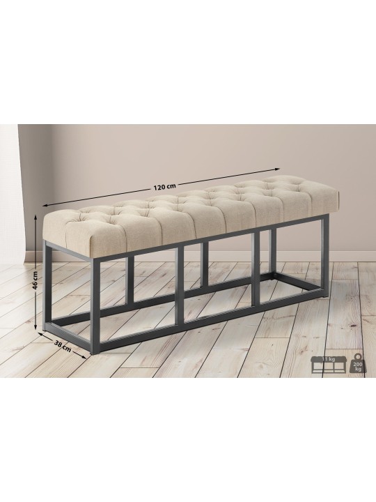 Banco Amun tela B120, taupe Banco Amun tela B120, taupe