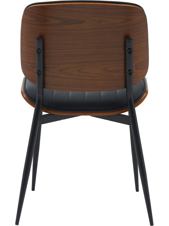 Silla de visita Tiffin de piel sintética, nogal/negro Silla de visita Tiffin de piel sintética, nogal/negro