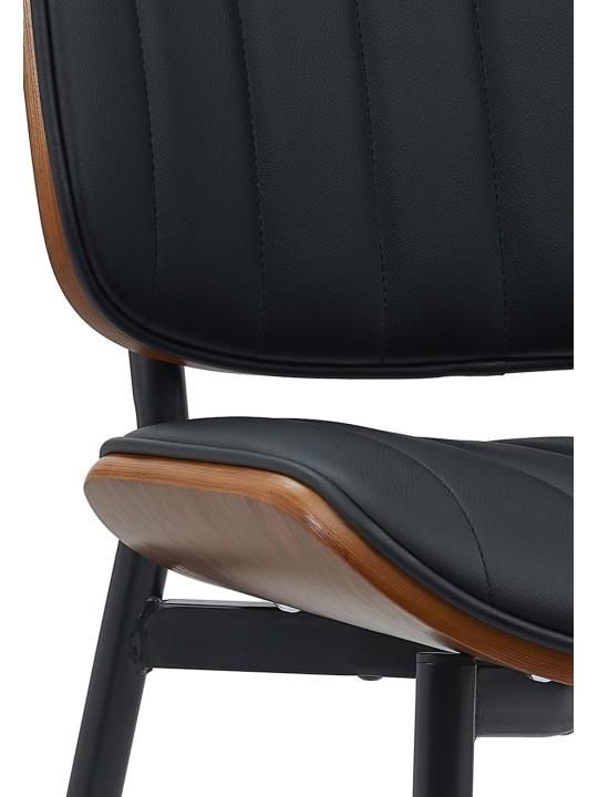 Silla de visita Tiffin de piel sintética, nogal/negro Silla de visita Tiffin de piel sintética, nogal/negro