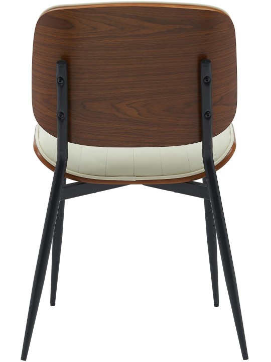 Silla de visita Tiffin de piel sintética, nogal/crema Silla de visita Tiffin de piel sintética, nogal/crema