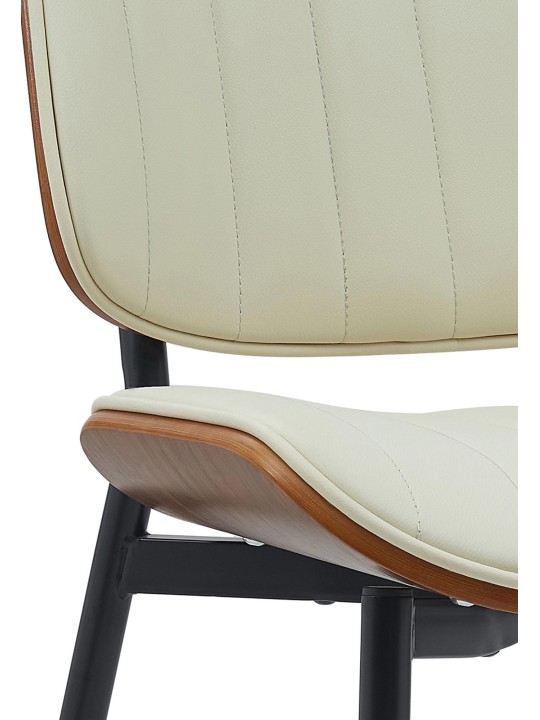 Silla de visita Tiffin de piel sintética, nogal/crema Silla de visita Tiffin de piel sintética, nogal/crema