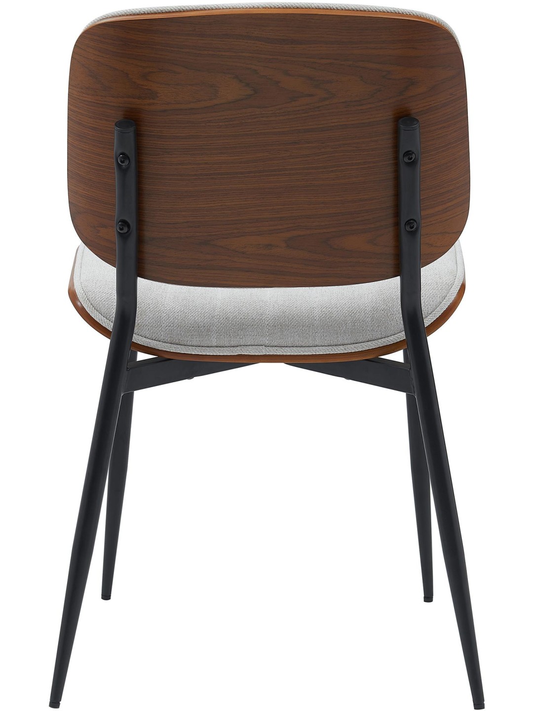 Silla de visita tela Tiffin, nogal/crema